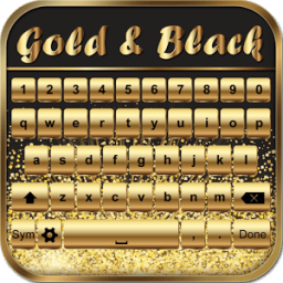 Gold and Black Keyboard Themes icon