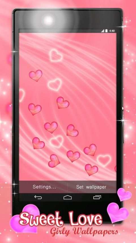 Hati dan cinta wallpaper screenshot 1