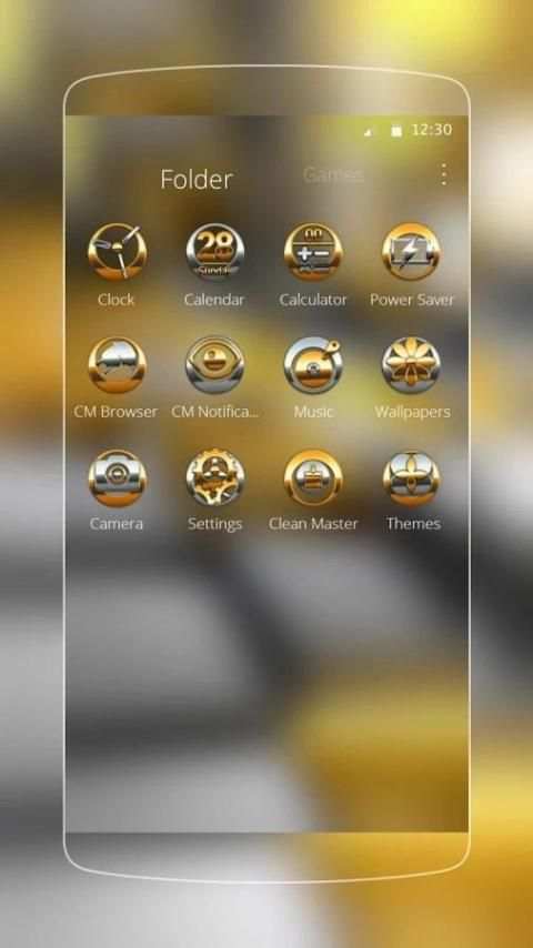 Golden Tech Space Theme скриншот 1