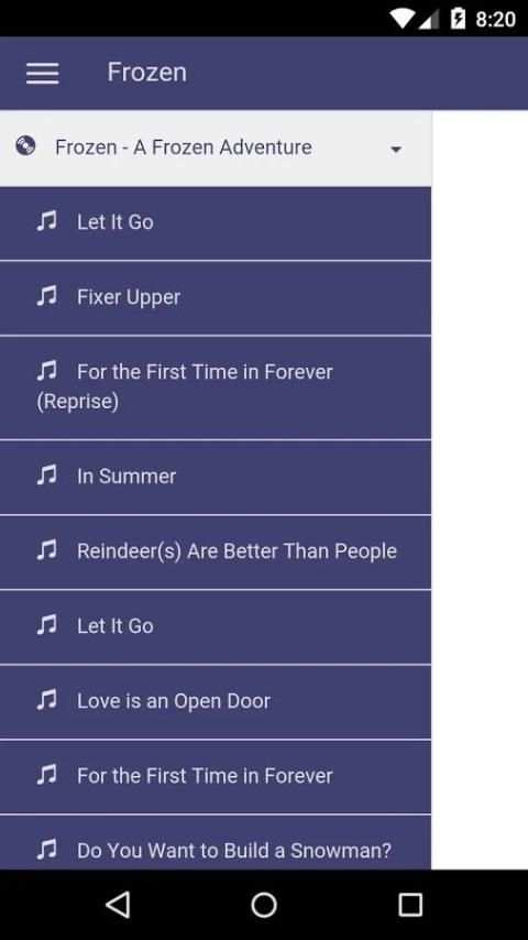 Frozen Lyrics screenshot 7