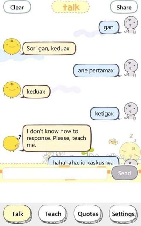 Free SimSimi HD screenshot 1