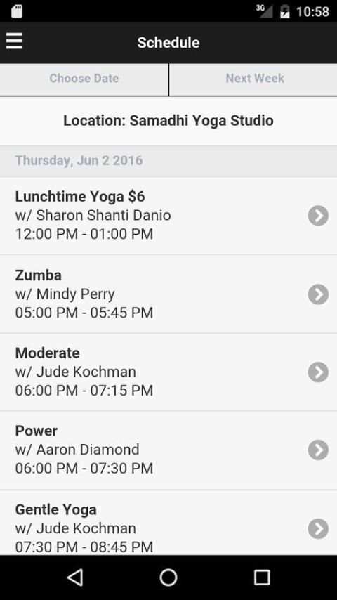 Samadhi Yoga Studio Mobile 2 تصوير الشاشة
