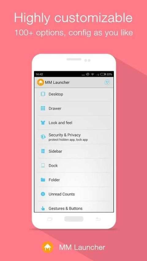 MM Launcher - Android M Launch स्क्रीनशॉट 1