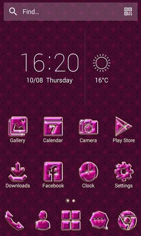 Solo Launcher Pink Ruby screenshot 3
