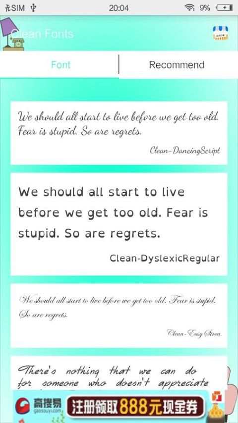 Clean Fonts screenshot 2