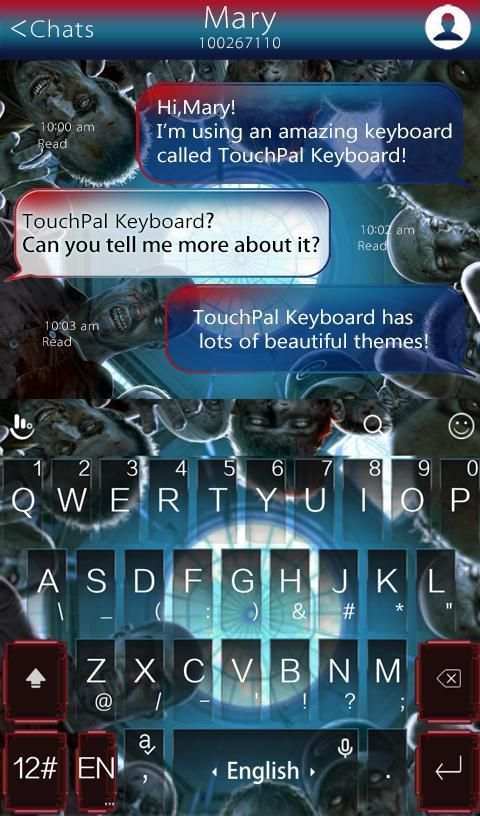 TouchPal Zombie Keyboard Theme screenshot 2