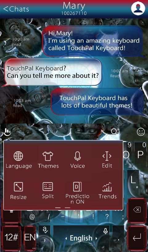 TouchPal Zombie Keyboard Theme screenshot 4