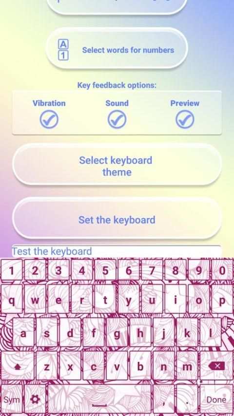 Sketch Keyboard with Emoticons screenshot 3
