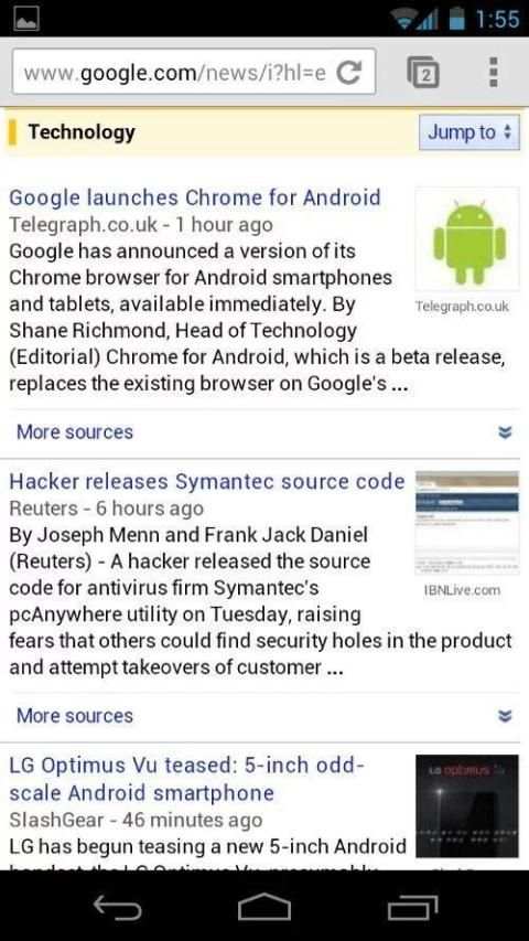 Android Browser screenshot 2