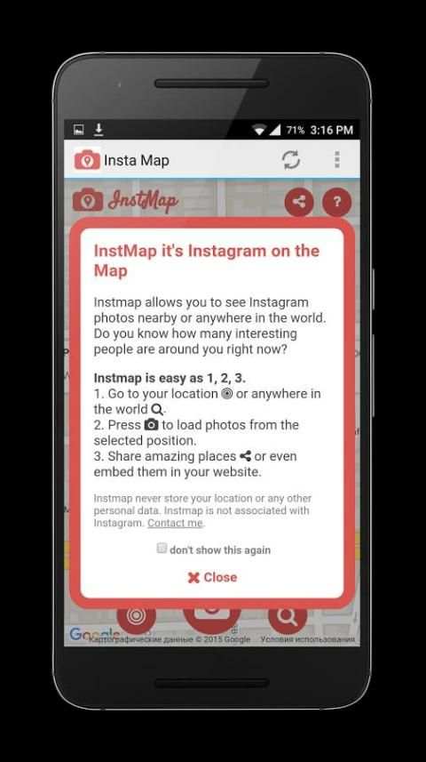 InstaMap screenshot 1