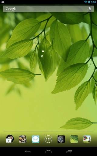 Galaxy S4 Зеленые листья screenshot 4
