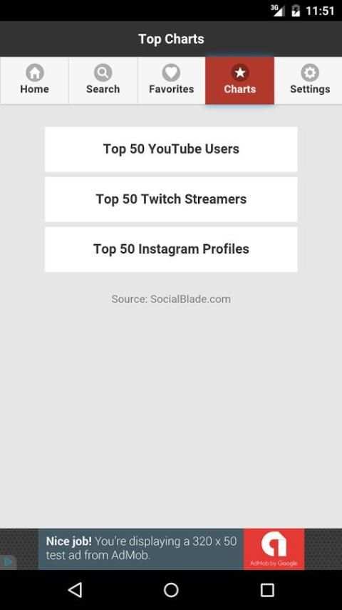 Social Blade Statistics App screenshot 3