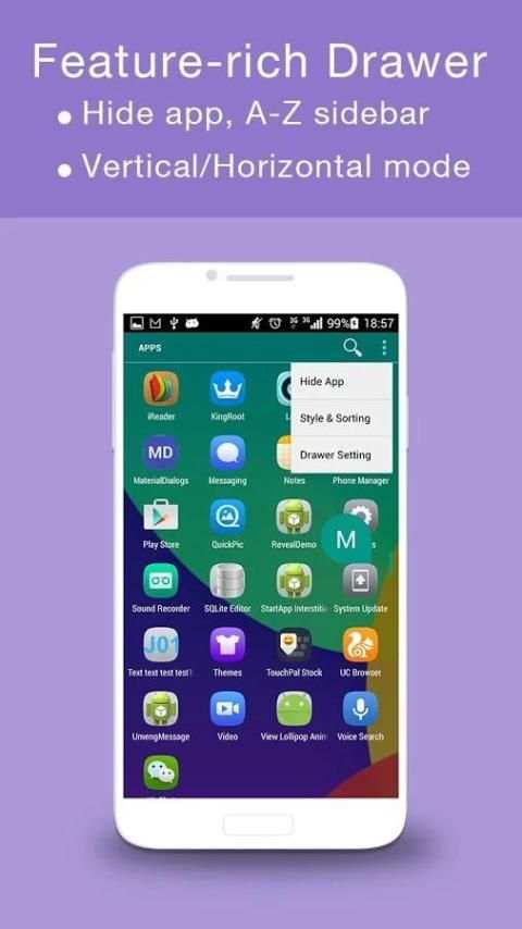 M Launcher -Android M Launcher 4 تصوير الشاشة