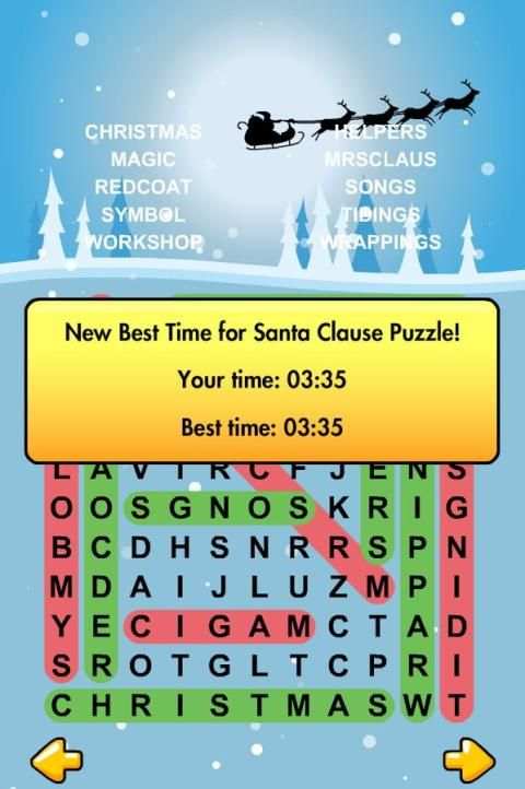 Christmas Word Search Puzzles скриншот 2