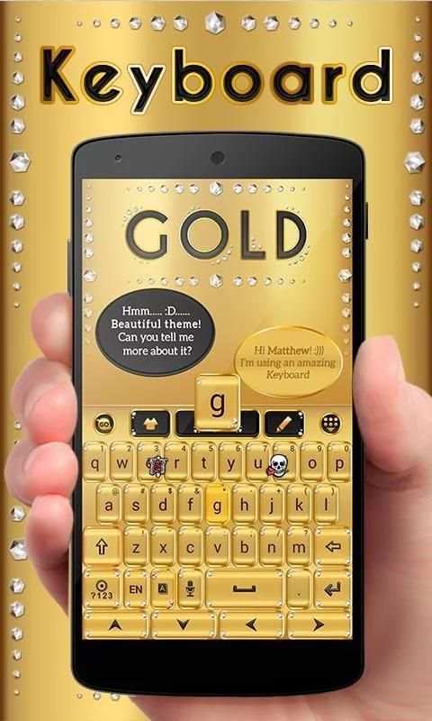gold go keyboard theme screenshot 7