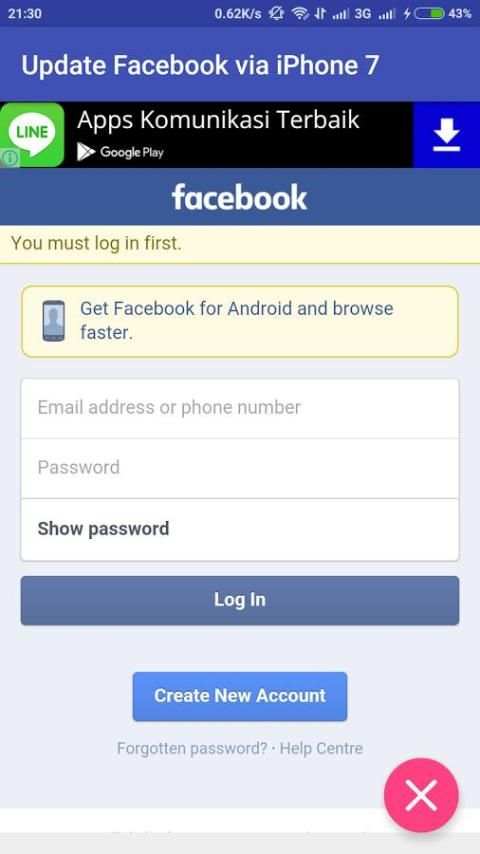 Update Facebook via iPhone 7 screenshot 3