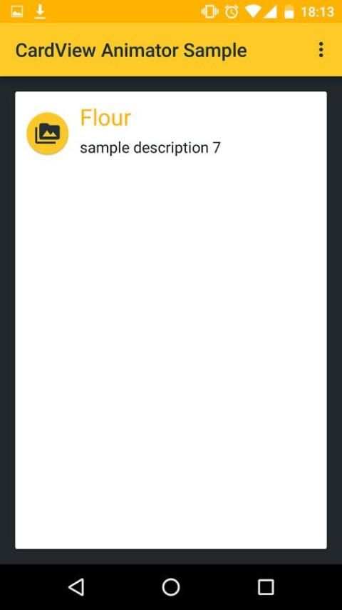 Cardview Animator Sample скриншот 3
