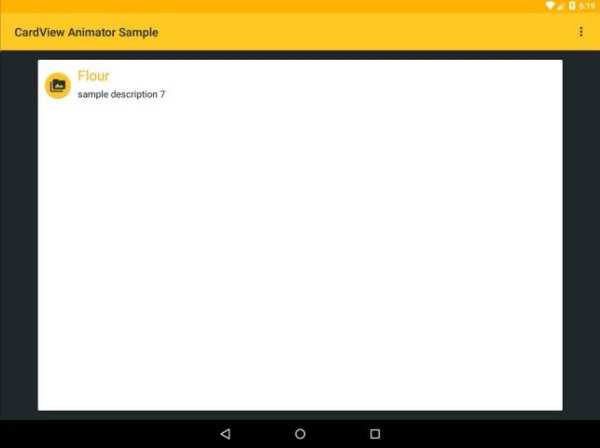 Cardview Animator Sample скриншот 1