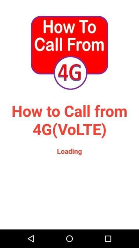 How to call from 4G VoLTE 3 تصوير الشاشة