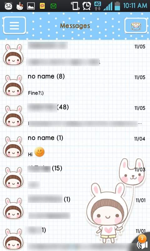 Tema SMS Bebe screenshot 1