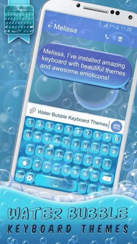 Water Bubble Keyboard Themes screenshot 3