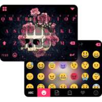 Rose & Skull iKeyboard Theme on 9Apps