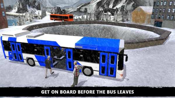Offroad Salju Tourist Bus driv screenshot 2