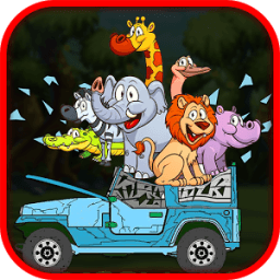 Jungle Animal Hunter Car Crush icon