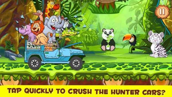 Jungle Animal Hunter Car Crush screenshot 3