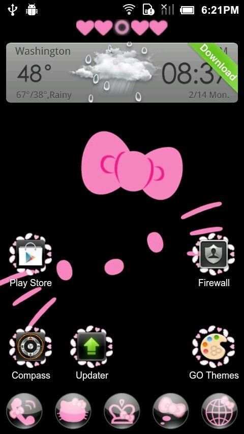 Lovely Kitty Go Launcher EX Theme screenshot 2