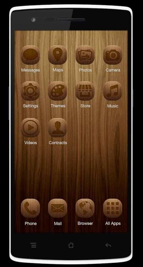 Wooden Theme for Be Launcher скриншот 1
