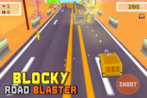Blocky Road Blaster -Wild Race स्क्रीनशॉट 11