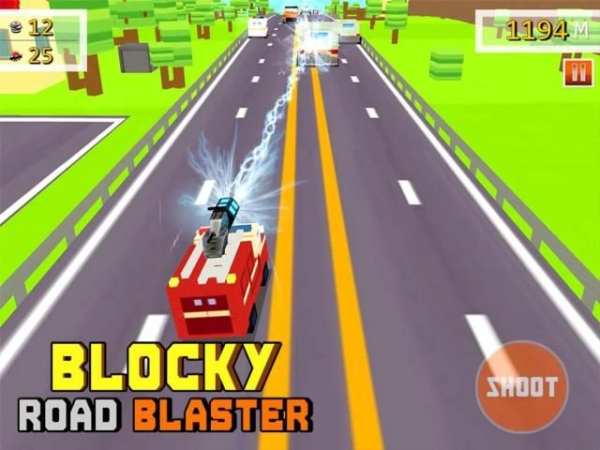 Blocky Road Blaster -Wild Race स्क्रीनशॉट 4