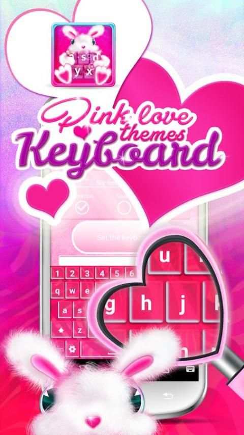 Tema merah muda cinta screenshot 1