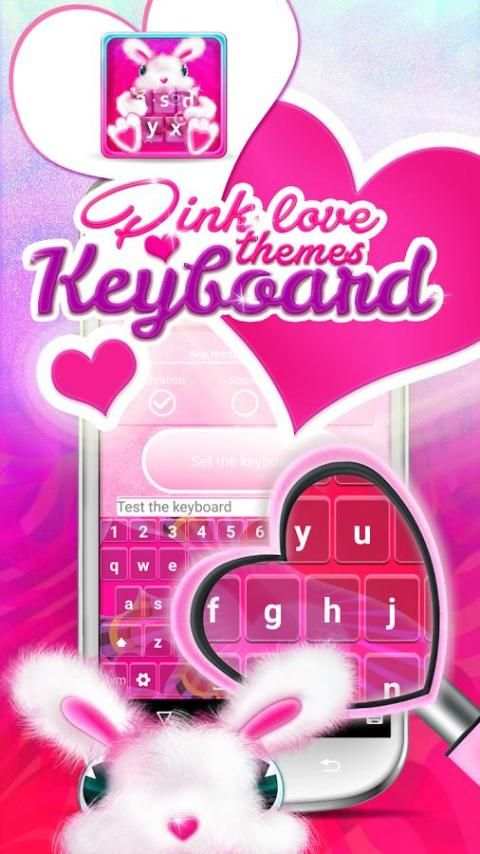 Tema merah muda cinta screenshot 2