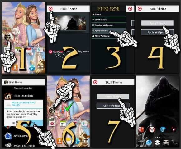 череп тема - маленький экран screenshot 2