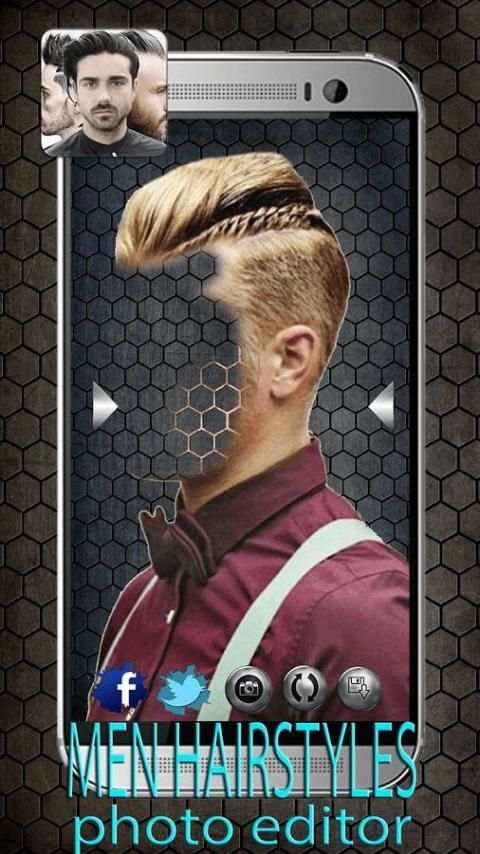 Pria Model Rambut Foto Editor screenshot 3