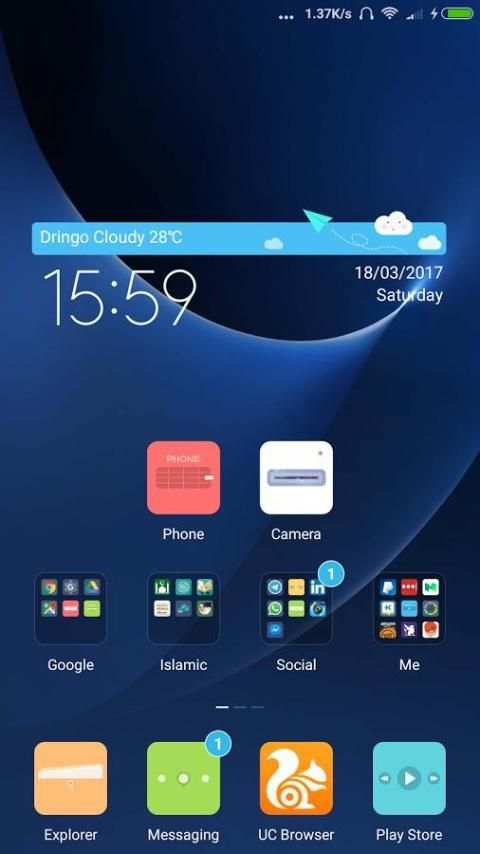 Galaxy Theme Samsung S7 Edge скриншот 2