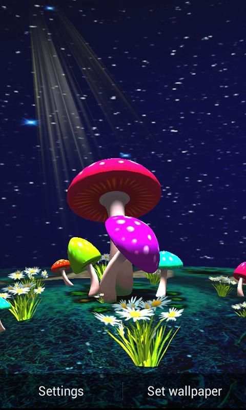 3D Mushroom Live Wallpaper Sky screenshot 3