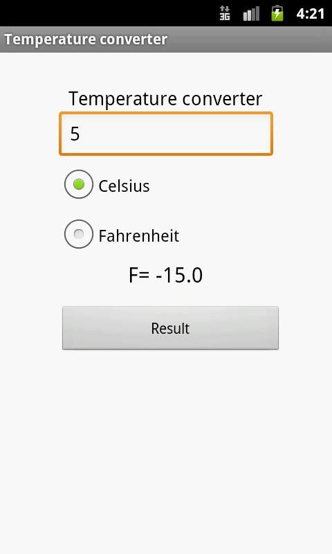 Конвертер температуры screenshot 1