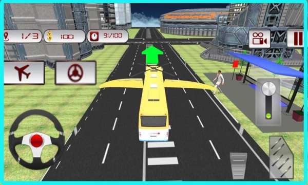 Flying School Bus Simulator screenshot 7