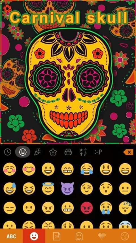 Carnival Skull Emoji Keyboard screenshot 4