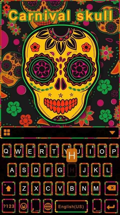 Carnival Skull Emoji Keyboard screenshot 5