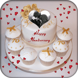Name Photo On Anniversary Cake иконка