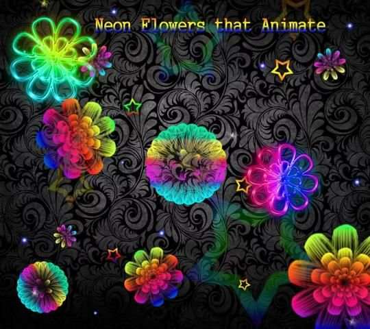 Neon Flowers Live Wallpaper 1 تصوير الشاشة