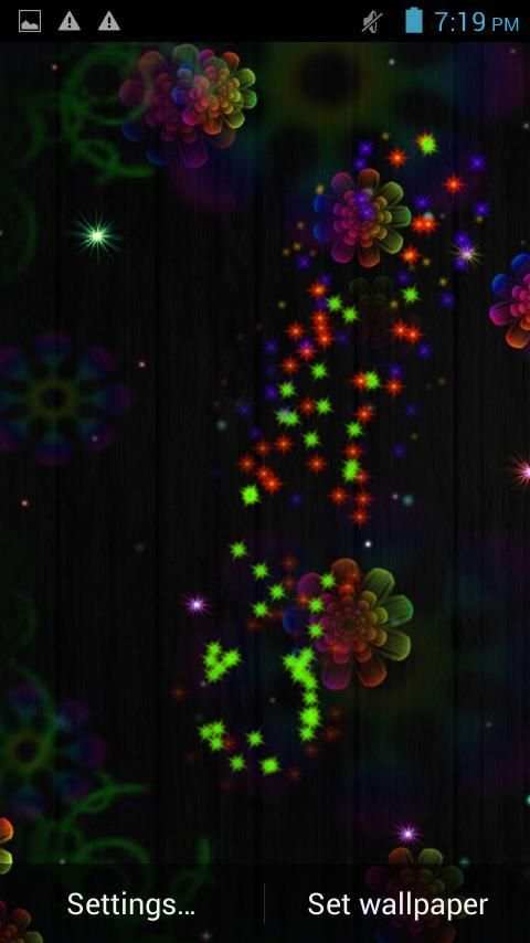 Neon Flowers Live Wallpaper скриншот 5