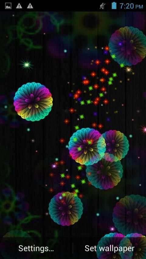 Neon Flowers Live Wallpaper 7 تصوير الشاشة