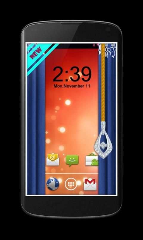 Curtain Lock Screen Theme2 screenshot 1