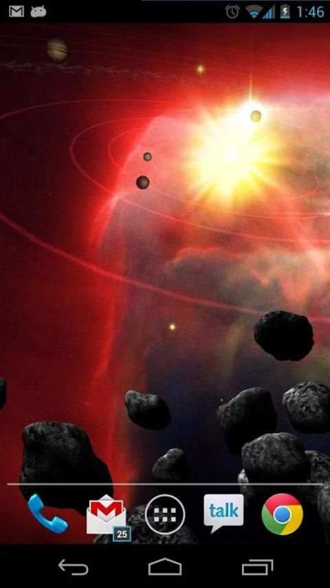 Asteroid Belt Free L Wallpaper स्क्रीनशॉट 4
