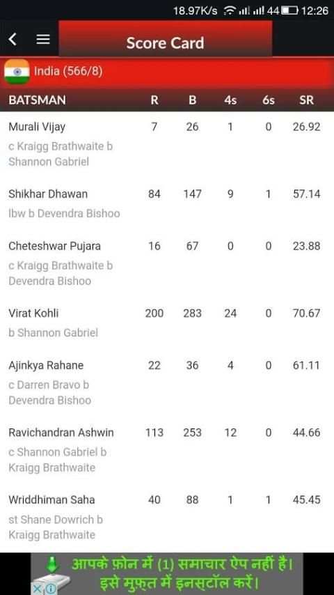 Cricket Buzz - live score fast screenshot 6